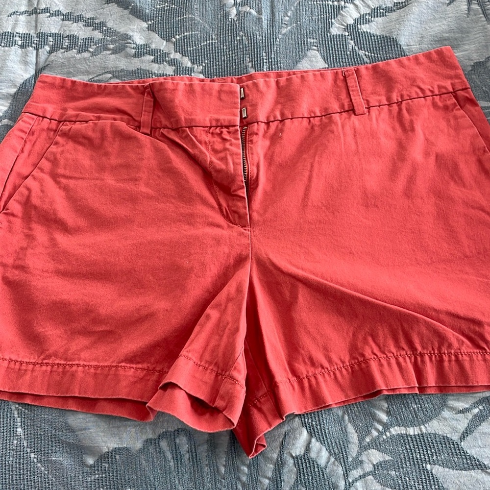 Ann Taylor Loft shorts, Sz 12 Coral/Burnt Rust color